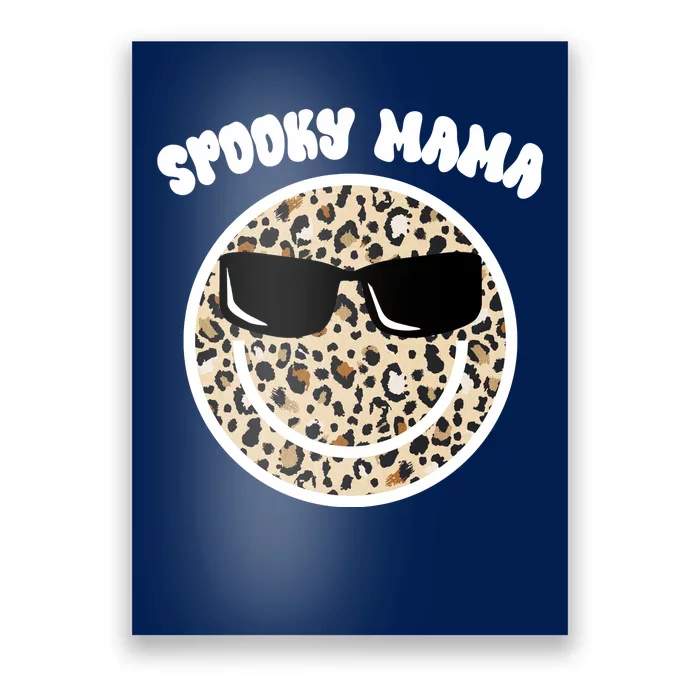 Spooky Mama Halloween Cheetah Smile Poster