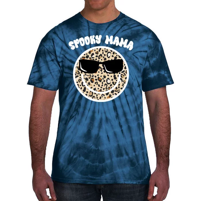 Spooky Mama Halloween Cheetah Smile Tie-Dye T-Shirt