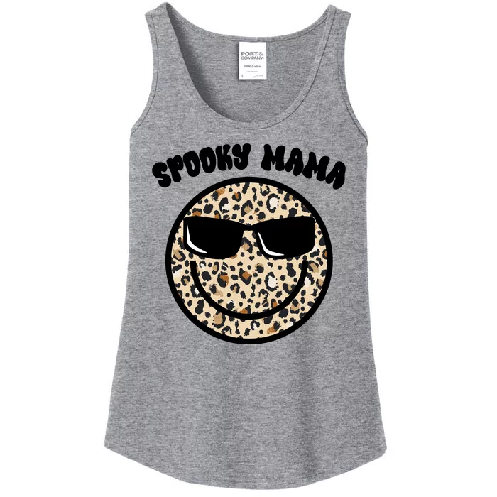 Spooky Mama Halloween Cheetah Smile Ladies Essential Tank