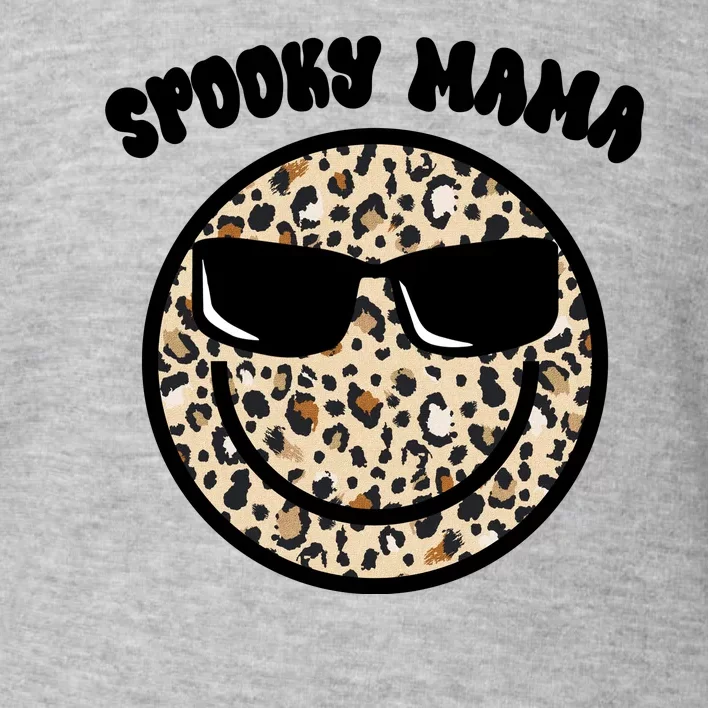 Spooky Mama Halloween Cheetah Smile Toddler Sweatshirt