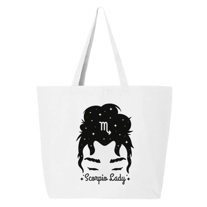 Scorpio Messy Hair Bun Birthday Gift 25L Jumbo Tote