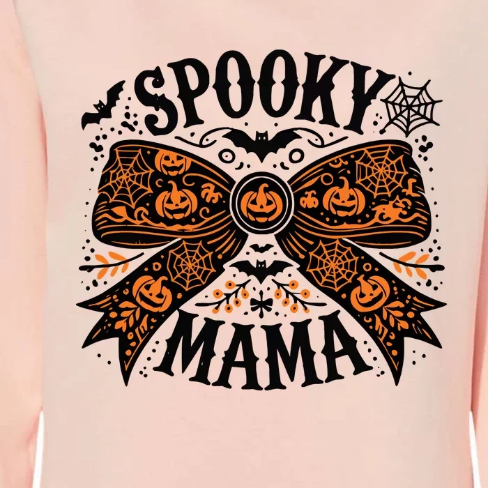 Spooky Mama Halloween Witch Pumpkin Head Womens California Wash Sweatshirt