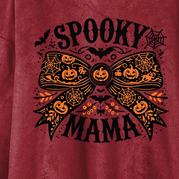 Spooky Mama Halloween Witch Pumpkin Head Hooded Wearable Blanket