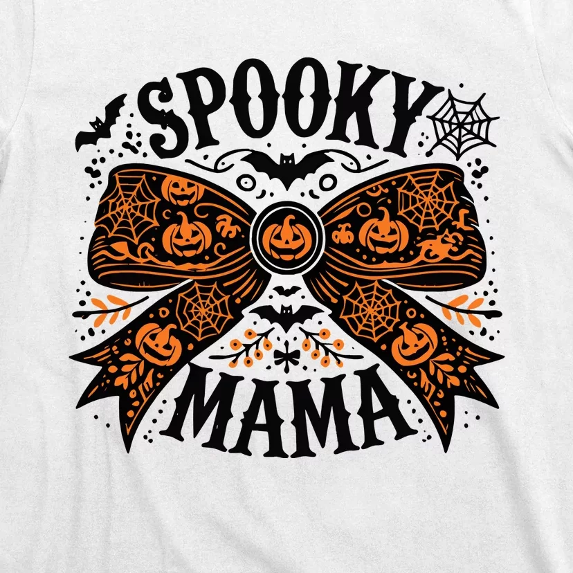 Spooky Mama Halloween Witch Pumpkin Head T-Shirt