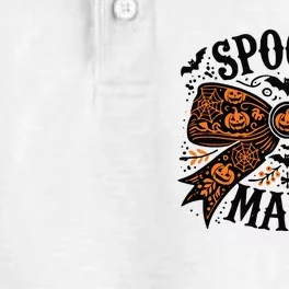 Spooky Mama Halloween Witch Pumpkin Head Dry Zone Grid Performance Polo