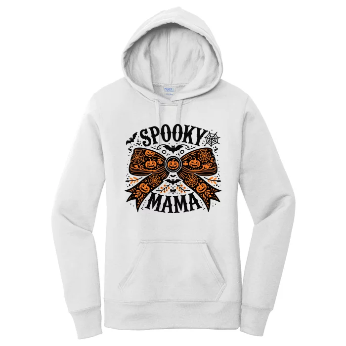 Spooky Mama Halloween Witch Pumpkin Head Women's Pullover Hoodie