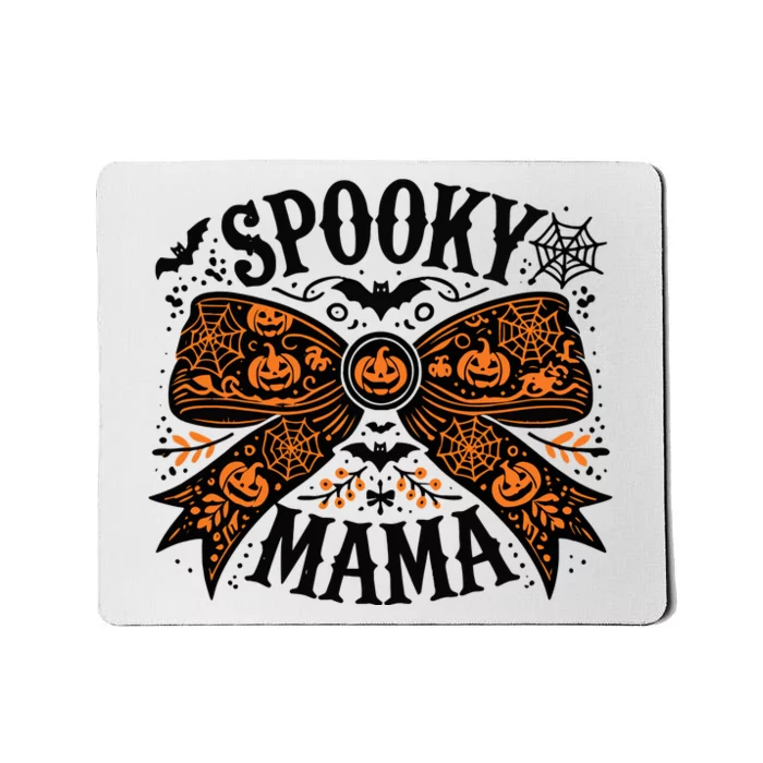 Spooky Mama Halloween Witch Pumpkin Head Mousepad