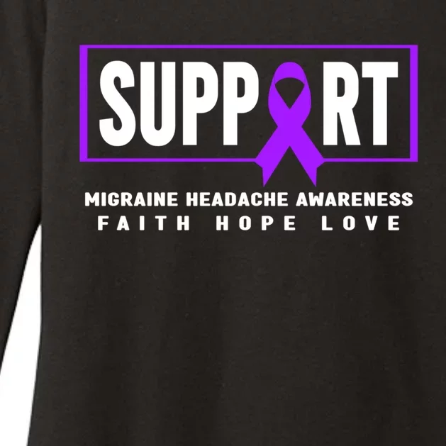 Support Migraine Headache Gift Migraine Headache Awareness Gift Womens CVC Long Sleeve Shirt