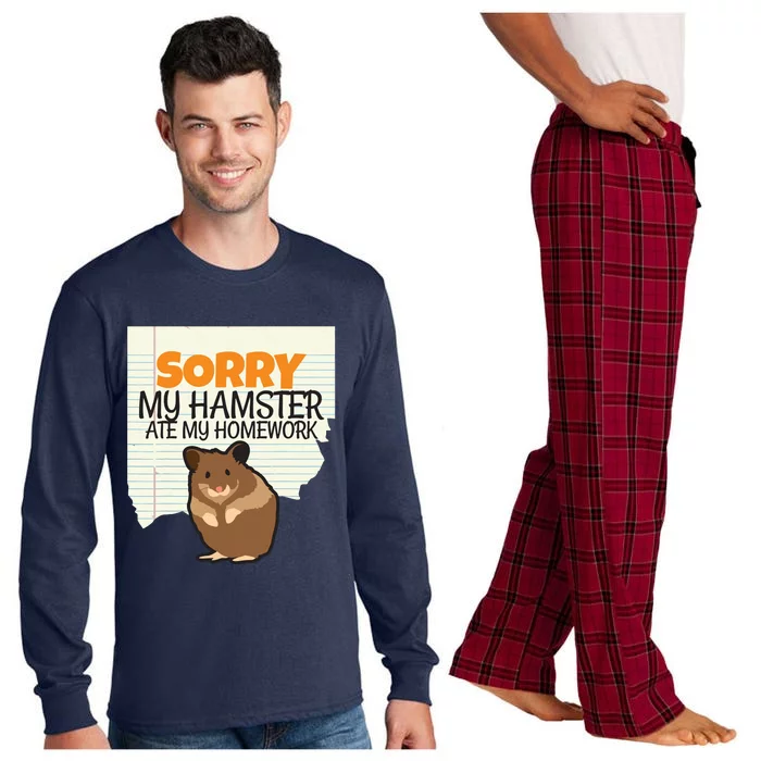 Sorry My Hamster Ate My Homework Teacher School Long Sleeve Pajama Set