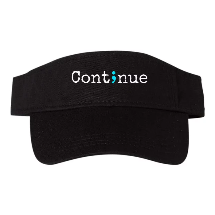 Semicolon Mental Health & Suicide Prevention Awareness Valucap Bio-Washed Visor