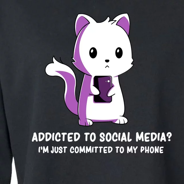 Social Media Humor Influencer Sarcasm Cropped Pullover Crew