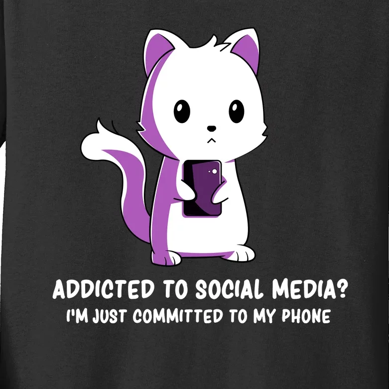 Social Media Humor Influencer Sarcasm Kids Long Sleeve Shirt