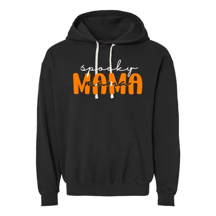 Spooky Mama Halloween Garment-Dyed Fleece Hoodie