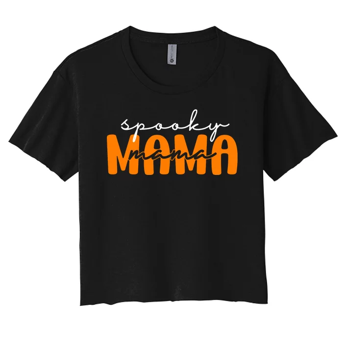 Spooky Mama Halloween Women's Crop Top Tee