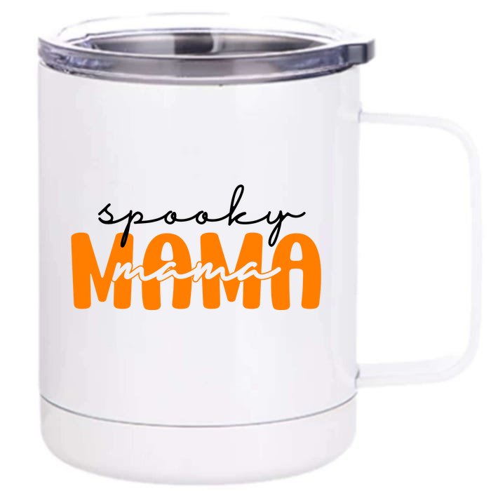 Spooky Mama Halloween Front & Back 12oz Stainless Steel Tumbler Cup