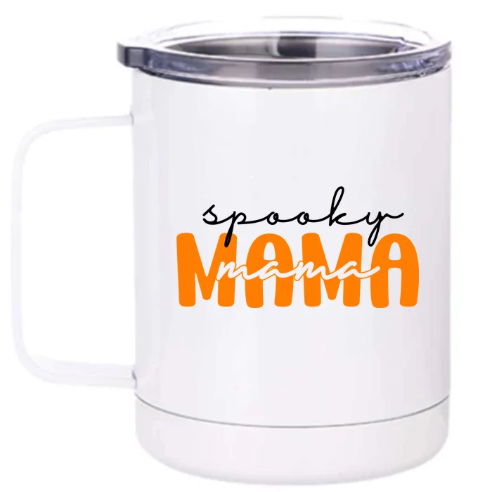 Spooky Mama Halloween Front & Back 12oz Stainless Steel Tumbler Cup