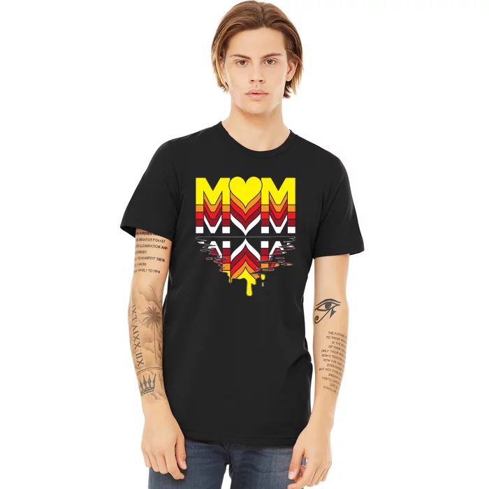 Sunset Mama Heart Gift For Mother's Day Premium T-Shirt