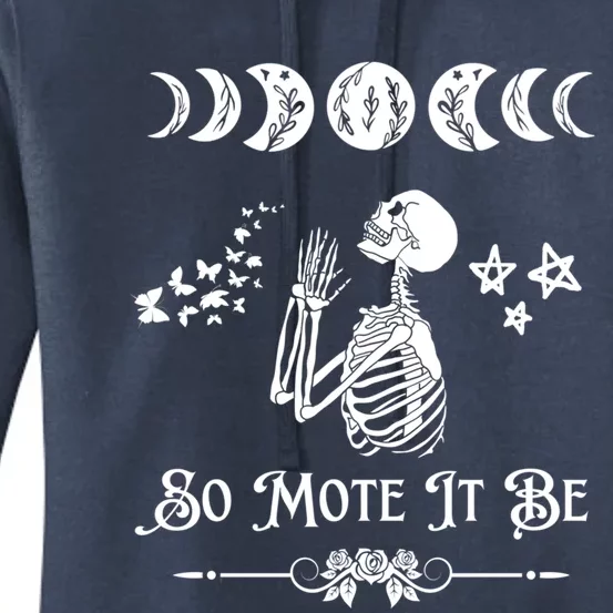 So Mote It Be Goth Moon Phase Witch Pagan Wicca Moon Phase Gift Women's Pullover Hoodie