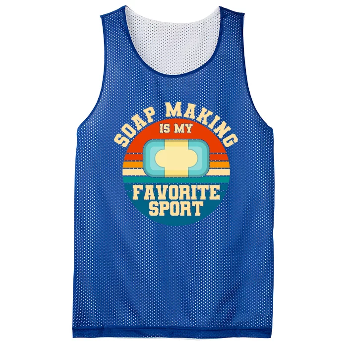 Soap Making Is My Favorite Sport Retro Soap Maker Gift Mesh Reversible Basketball Jersey Tank