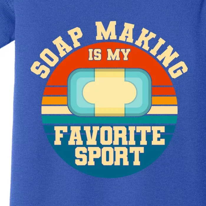 Soap Making Is My Favorite Sport Retro Soap Maker Gift Baby Bodysuit