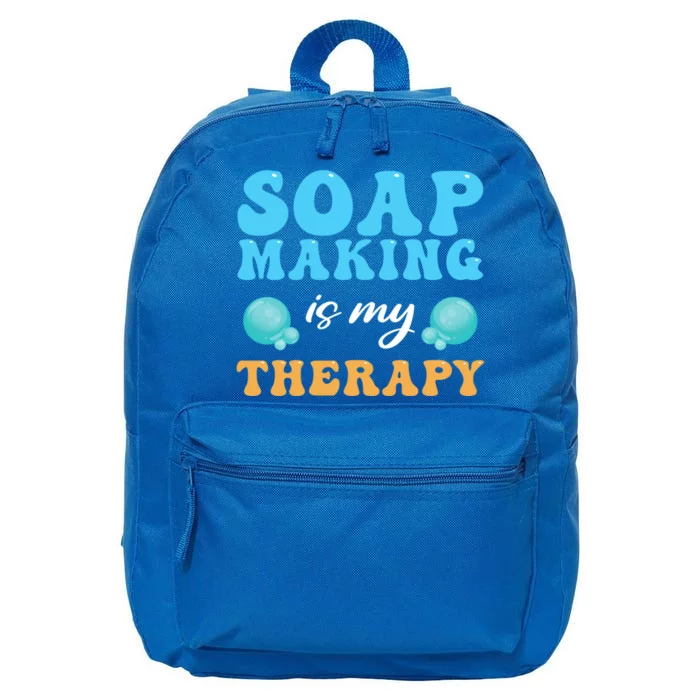 Soap Making Is My Therapy Soap Maker Cute Gift 16 in Basic Backpack