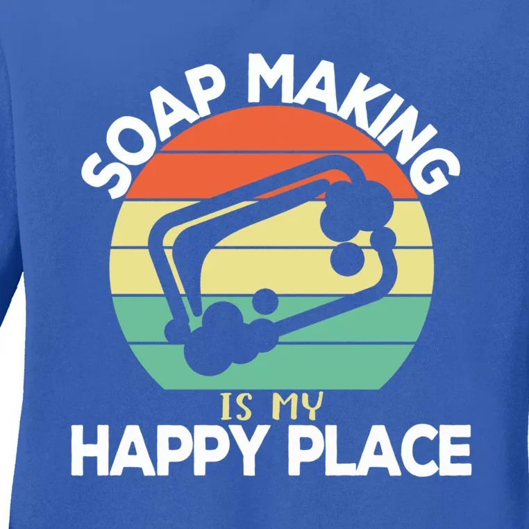 Soap Making Is My Happy Place Soap Maker Homemade Soap Gift Ladies Long Sleeve Shirt