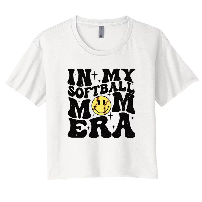 Softball Mom In My Softball Mom Era Women's Crop Top Tee