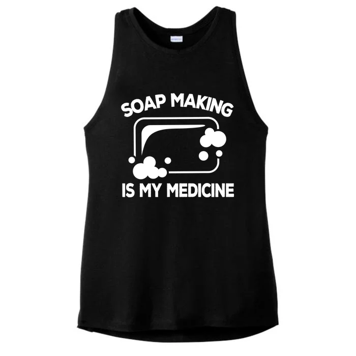 Soap Making Is My Medicine Soap Maker Homemade Soap Bubble Gift Ladies Tri-Blend Wicking Tank