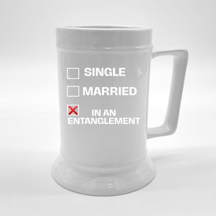 Single Married In An Entanglet Funny Relationship Gift Front & Back Beer Stein