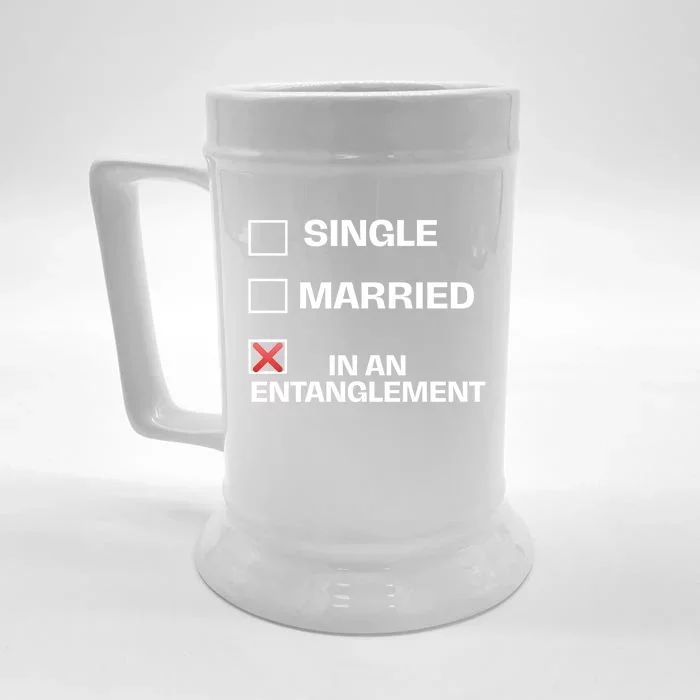 Single Married In An Entanglet Funny Relationship Gift Front & Back Beer Stein