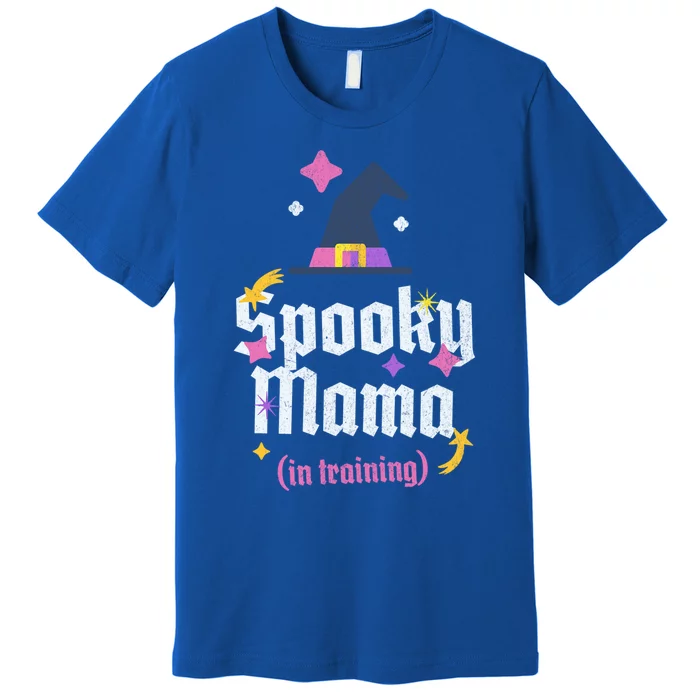 Spooky Mama In Training Spooky Cute Pregnancy Halloween Mama Gift Premium T-Shirt