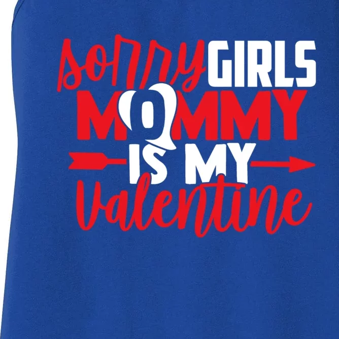 Sorry Mommy Is My Valentines Day Mom Son Gift Women's Racerback Tank