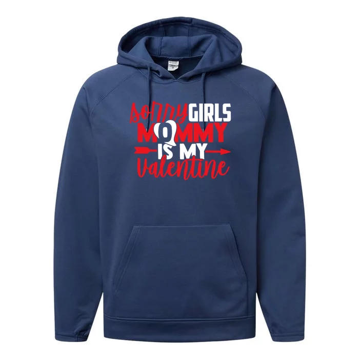 Sorry Mommy Is My Valentines Day Mom Son Gift Performance Fleece Hoodie