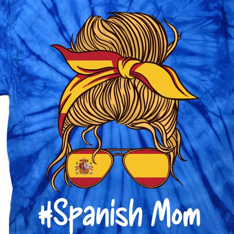 Spanish Mom International Spain Flag Mothers Day Gift Tie-Dye T-Shirt