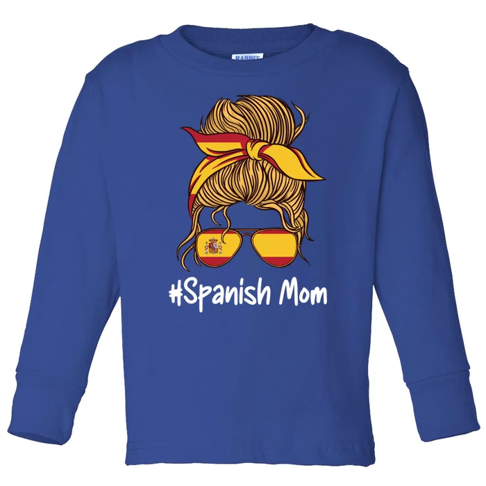 Spanish Mom International Spain Flag Mothers Day Gift Toddler Long Sleeve Shirt