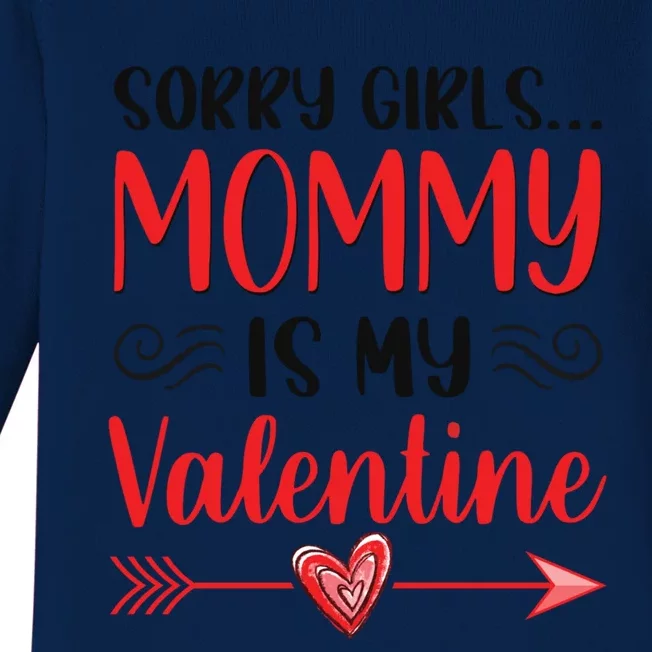 Sorry Mommy Is My Valentines Day Mom Son Gift Baby Long Sleeve Bodysuit