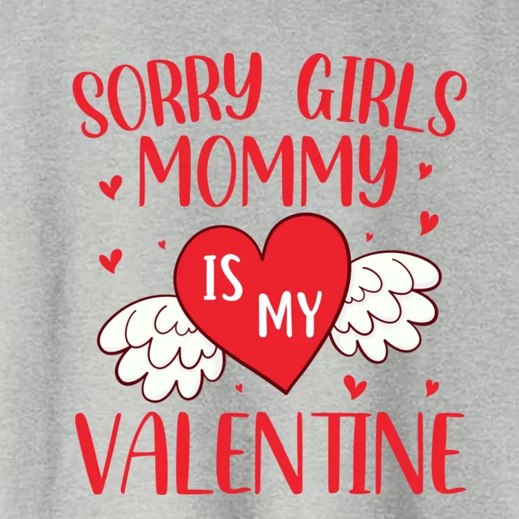 Sorry Mommy Is My Valentines Day Mom Son Meaningful Gift Women's Crop Top Tee