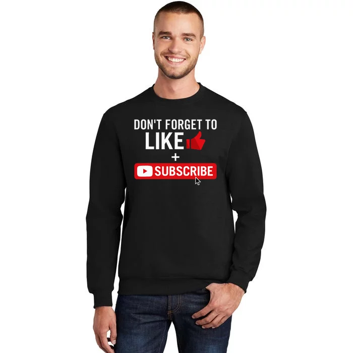 Social Media Influencer Like And Subscribe Sweatshirt