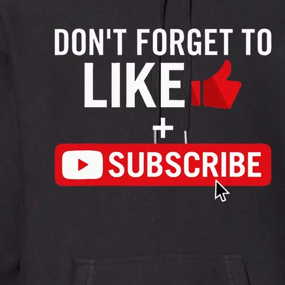 Social Media Influencer Like And Subscribe Premium Hoodie