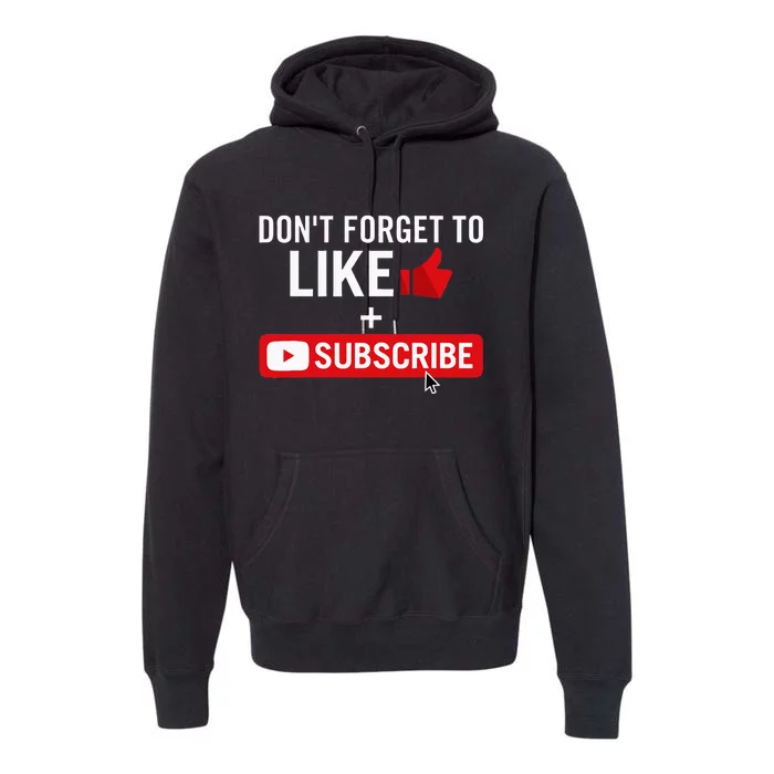 Social Media Influencer Like And Subscribe Premium Hoodie