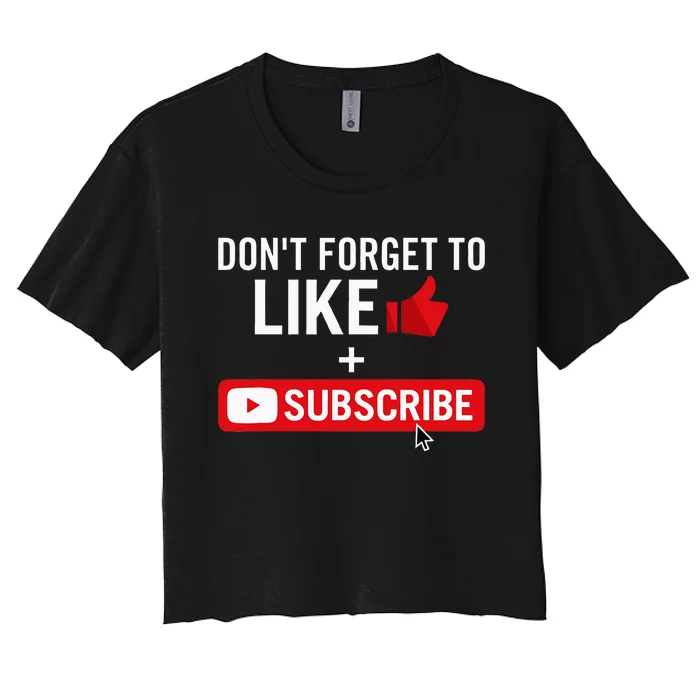 Social Media Influencer Like And Subscribe Women's Crop Top Tee