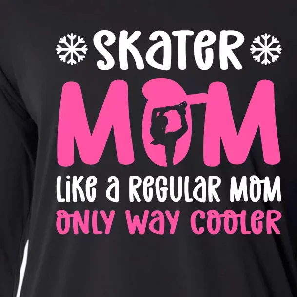 Skater Mom. Ice Skating Cooling Performance Long Sleeve Crew