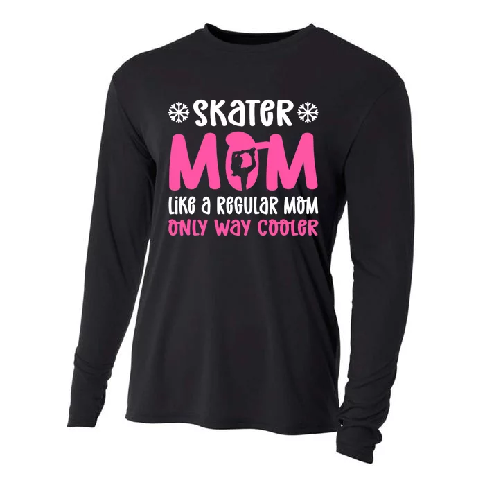 Skater Mom. Ice Skating Cooling Performance Long Sleeve Crew