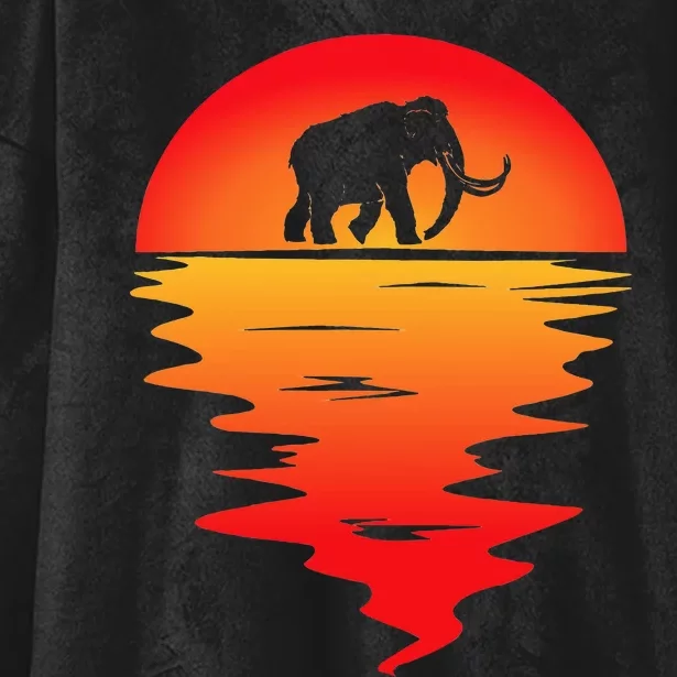 Sunset Mammoth I Mammoth Art I Mammoth Lover I Mammoth Hooded Wearable Blanket