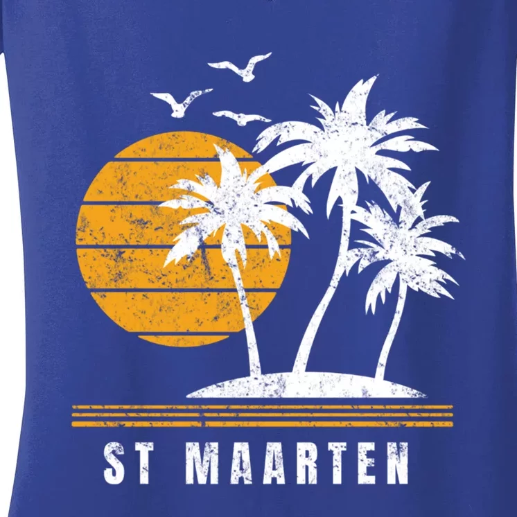 St Maarten Island Caribbean Vacation Souvenir Great Gift Women's V-Neck T-Shirt