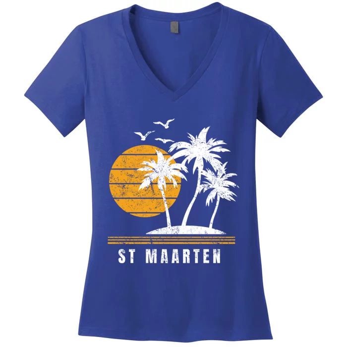 St Maarten Island Caribbean Vacation Souvenir Great Gift Women's V-Neck T-Shirt