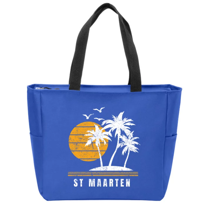 St Maarten Island Caribbean Vacation Souvenir Great Gift Zip Tote Bag