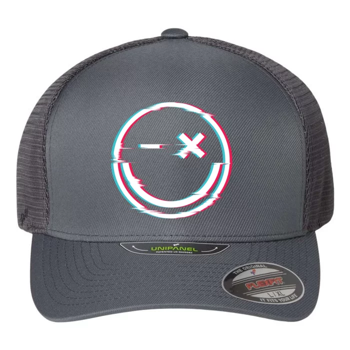 Smile Glitch Flexfit Unipanel Trucker Cap