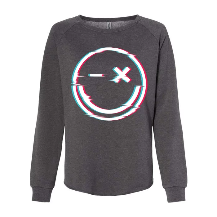 Smile Glitch Womens California Wash Sweatshirt