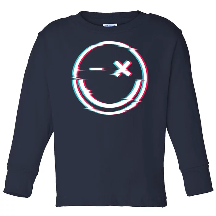 Smile Glitch Toddler Long Sleeve Shirt